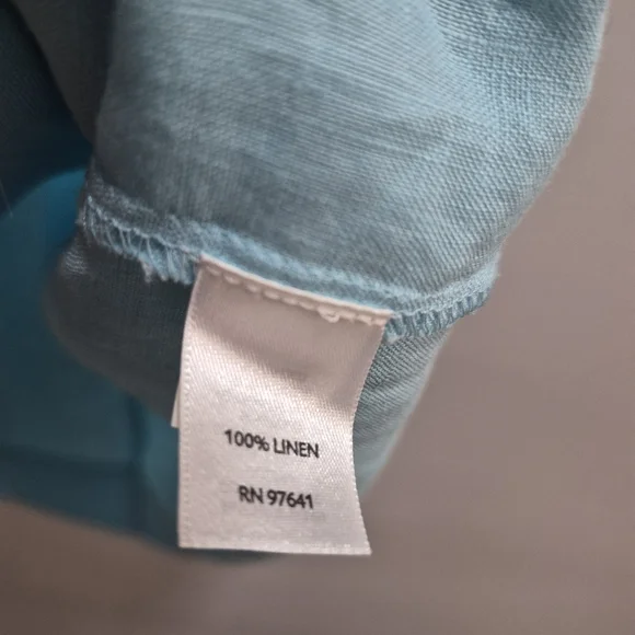 J. Jill NWOT 100% Linen Sleeveless Dress Turquoise Size Large - Picture 5 of 7